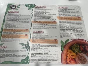  Vegan options clearly marked  at Po-Ké Ono in Oranjestad