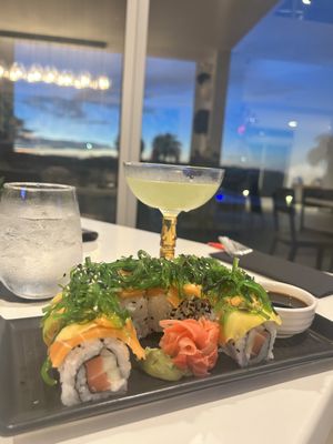 Walk in Rainbow roll - so good!   at Po-Ké Ono in Oranjestad