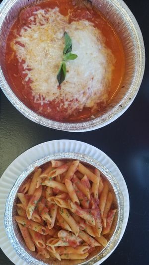 Vegan eggplant Parmigiano at D'Matteos Pizza & Grill in Ronkonkoma