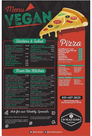  at D'Matteos Pizza & Grill in Ronkonkoma