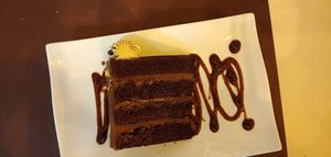 Chocolate cake at Chris Kitchen in Fuerteventura