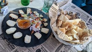 Gnocco Fritto with Vegan Cheese Plate #Veganuary at Chris Kitchen in Fuerteventura