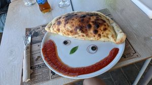 Vegan Calzone 😃👍🏻 #Veganuary at Chris Kitchen in Fuerteventura