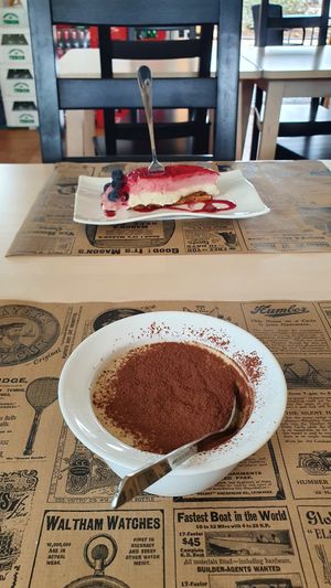 Delicious vegan tiramisu at Chris Kitchen in Fuerteventura