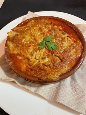 Vegan lasagna  at Chris Kitchen in Fuerteventura