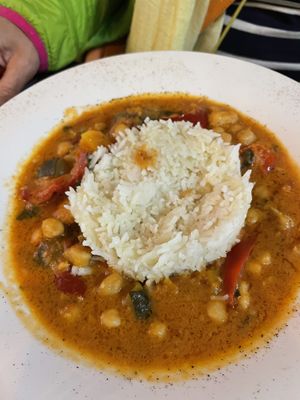 Chickpea curry  at Chris Kitchen in Fuerteventura