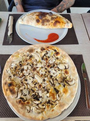 Calzone & Truffle Pizza at Chris Kitchen in Fuerteventura