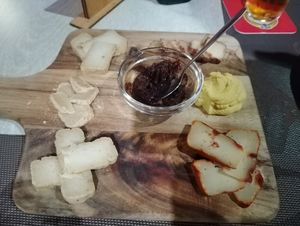 Vegan cheese board at Chris Kitchen in Fuerteventura