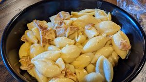 Vegan Bacon Mac and Cheese at Under the Ground Blono in Downs