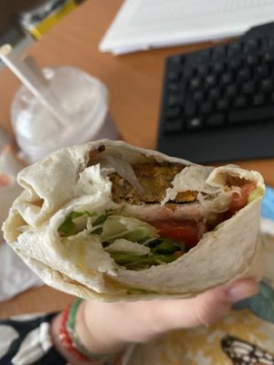 pumpkin falafel wrap inside :))  at Rira in Budapest