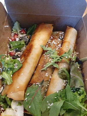 Spinach Samboose Box at Rira in Budapest