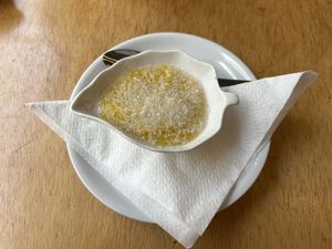 Mango dessert  at Jaya Culinária Natural in Teresopolis