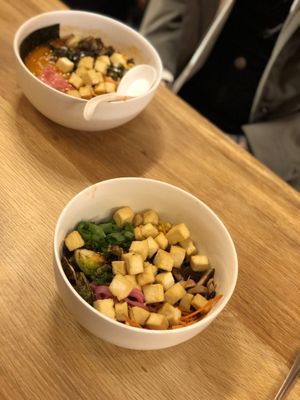 Noodle bowl and spicy miso ramen  at Co-op Ramen in Bentonville