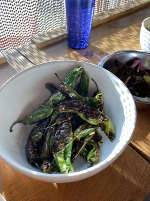 Shishitos  at Co-op Ramen in Bentonville