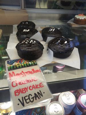 So excited to try this vegan marshmallow cake! at Rainshadow Cafe in Sequim