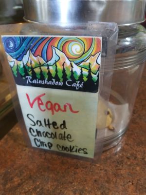 Great cookie! A little spendy ($3 and change), but it was big at Rainshadow Cafe in Sequim