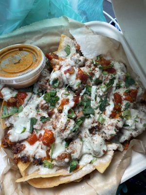 Chorizo nachos #Veganuary at The Local Coco in Atlanta