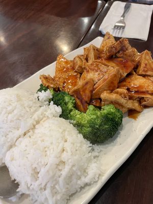 General tso tofu  at Basil in New Haven