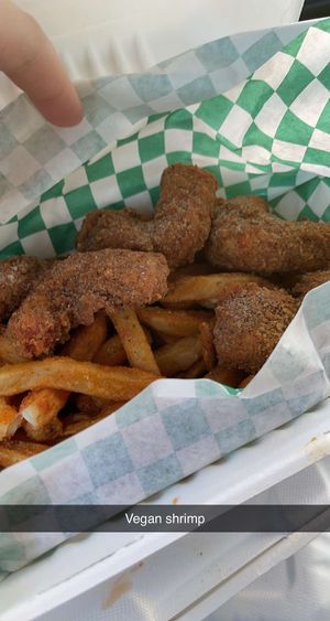 Vegan shrimp at Cant Believe Its Not Meat in Orland Park