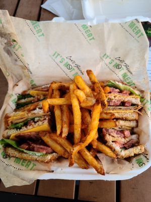 Double Decker Turkey Bacon Club at Cant Believe Its Not Meat in Orland Park