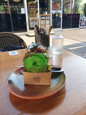 Teri-Duckie loaded toastie at St.Aple by Staple Food in St Kilda