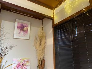 Inside of restaurant- decorations  at Cotonoha Kitakamakura  in Kamakura