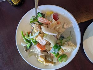 Lemongrass curry at Sweet Mango in Edmonton