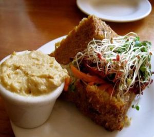 Angelica Cornbread: Rustic, whole grain slice (wheat free) by lindsay of Cook. Vegan. Lover. at Angelica Kitchen in New York City