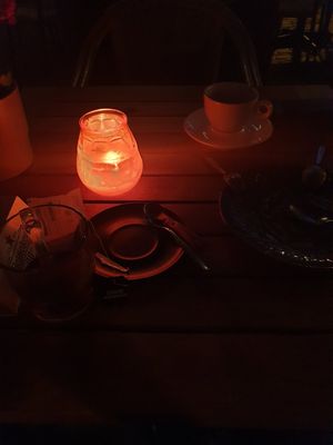 Gezellig kaarsje in de avond at 't Lieve Vrouwtje in Amersfoort