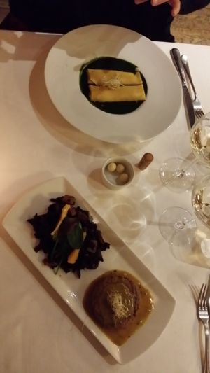 Ravioli and vegan burger  at L'Impossible in Chamonix-mont-blanc