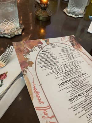 Menu  at Istanbul Hawaii in Honolulu