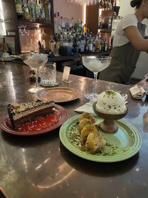 “Open Sesame” cake & Baklava with pistachio ice cream  at Istanbul Hawaii in Honolulu