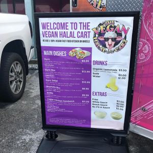 Menu  at The Vegan Halal Cart in Tampa