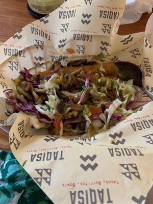 Potato toquitas with mushroom mix  at Taqisa in Denpasar