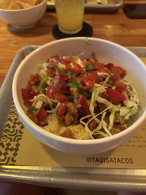 Tofu and Mushroom Mexi bowl  at Taqisa in Denpasar