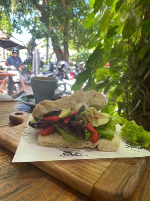 Vegan sandwich  at Bread Basket in Denpasar