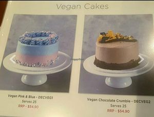Vegan cakes at Ferguson Plarre Bakehouses in Cheltenham