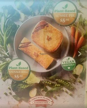 Vegan pie & sausage roll at Ferguson Plarre Bakehouses in Cheltenham