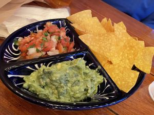 Chips, salsa and guacamole  at TORTILLA REAL   in Petaluma