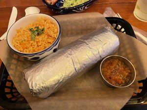 Burrito and rice at TORTILLA REAL   in Petaluma