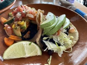 One of each taco  at TORTILLA REAL   in Petaluma