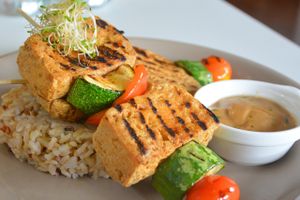 Tofu satay at Pipino in Quezon City