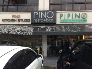 Outside the resto at Pipino in Quezon City