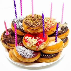 Donut-Birthday-Cake ( vegan ) at Boogie Donuts in Munich