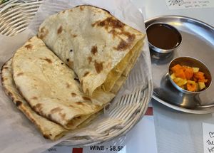 Vegan Phulka without ghee / butter  at Ayurveda Cafe in New York City