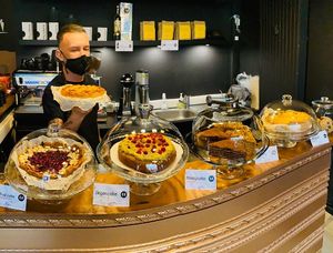 Always vegan desserts on offer at We Love Coffee in Leuven