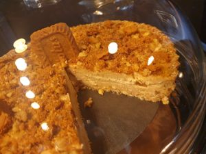 Speculaas panna cotta tart wowza! at We Love Coffee in Leuven