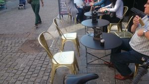 Outside at We Love Coffee in Leuven