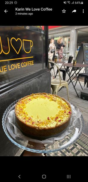 Lemon tart vegan at We Love Coffee in Leuven