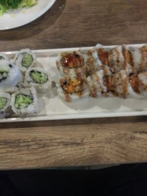 Cucumber and sweet potato sushi at Shogun Sushi Hibachi and Thai in Cambridge